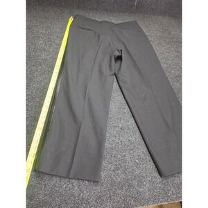 Mens Black 100% Wool Tuxedo Pants Satin Stripe Pleated Formal Trousers 37x28